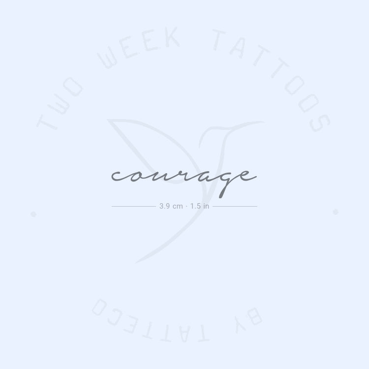 Courage Semi-Permanent Tattoo - Set of 2 – Tatteco